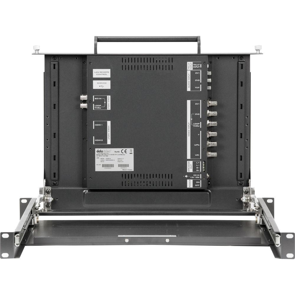 Datavideo TLM-170GM 17.3" 3G-SDI & HDMI TFT LCD Monitor - 1RU Foldable Rackmount Tray Unit