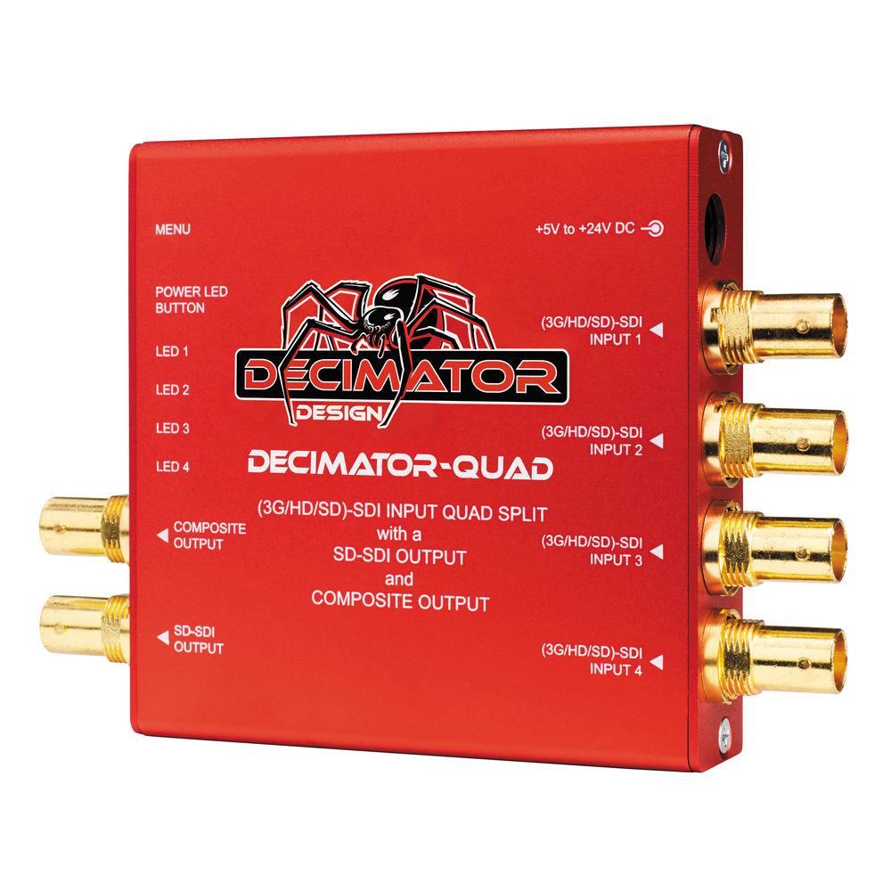 DECIMATOR QUAD 4 Channel Multi-Viewer with SDI & Composite Outputs