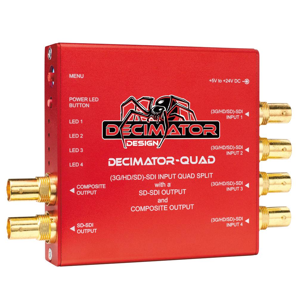 DECIMATOR QUAD 4 Channel Multi-Viewer with SDI & Composite Outputs