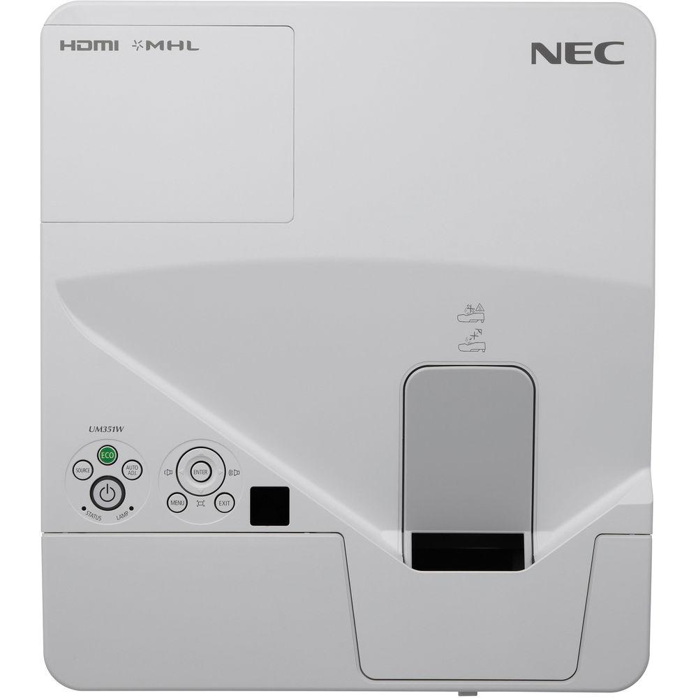 NEC NP-UM361X-WK 3600 Lumen XGA Ultra-Short Throw LCD Projector with Wall-Mount