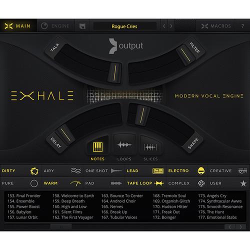 Output Exhale - Modern Vocal Engine Virtual Instrument Software
