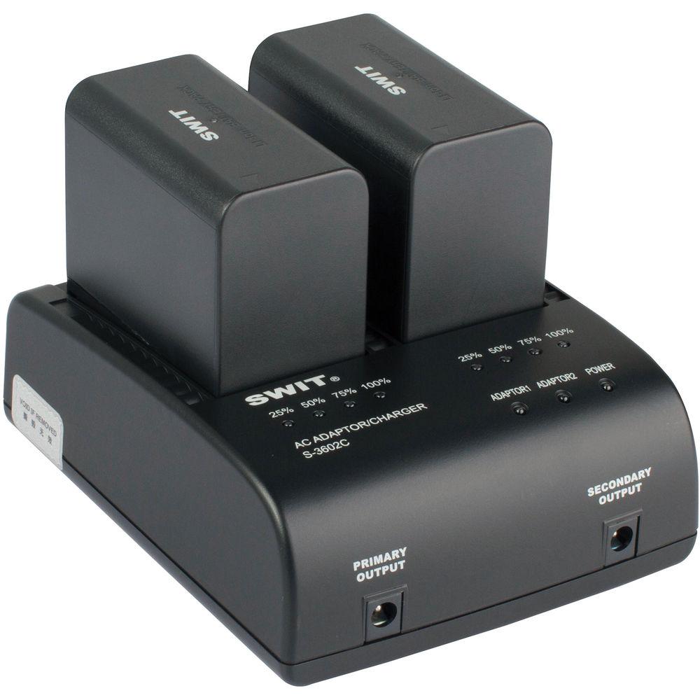 SWIT S-3602C Dual Charger Adapter for Canon BP-945 970G Batteries