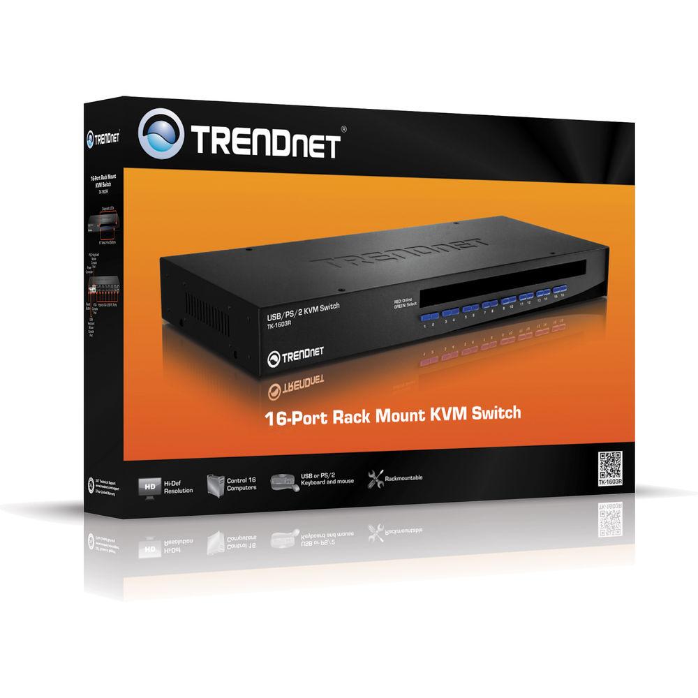 TRENDnet TK-1603R 16-Port Rack Mount USB KVM Switch