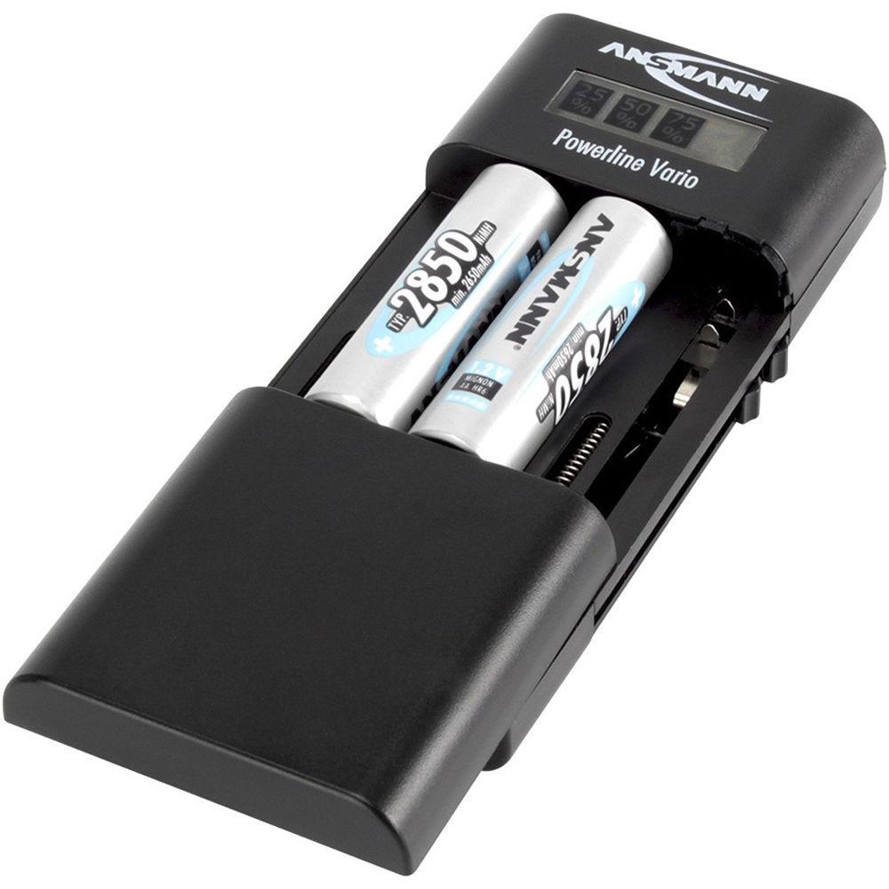 Ansmann Powerline Vario Charger for Li-Ion Li-Po Battery Packs or AA AAA Batteries