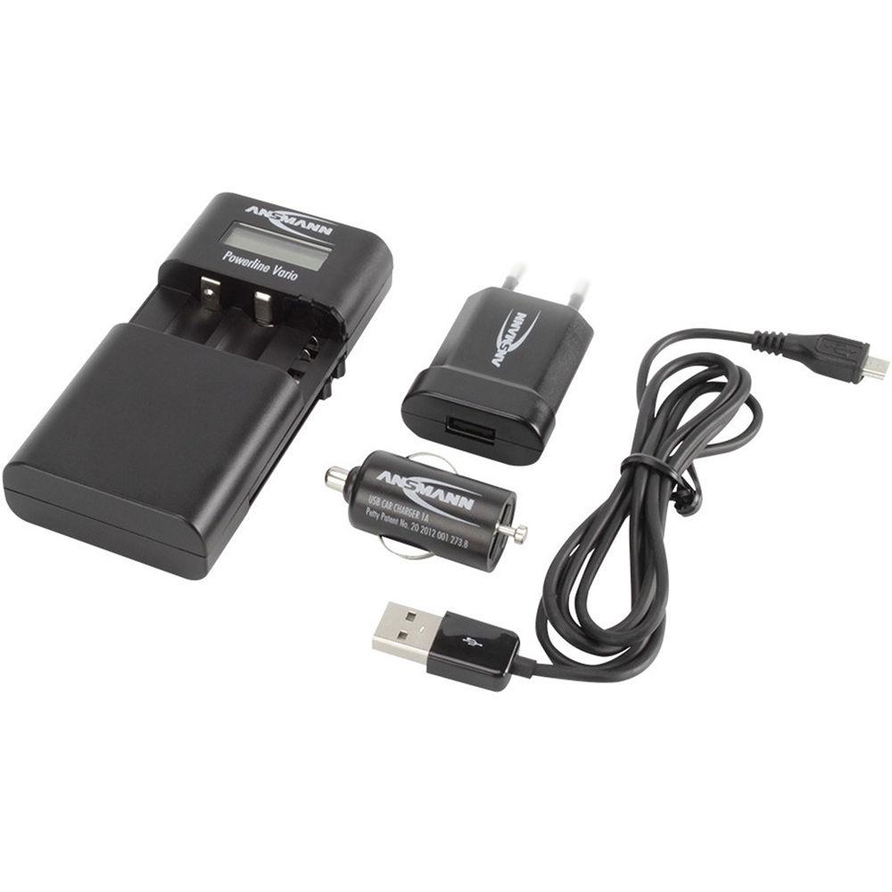 Ansmann Powerline Vario Charger for Li-Ion Li-Po Battery Packs or AA AAA Batteries