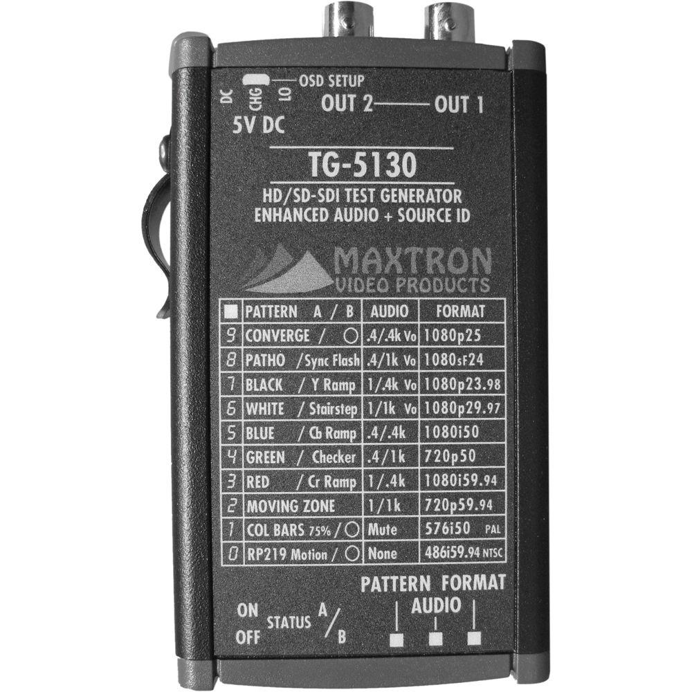 Maxtron TG-5130 Multi-Format SD HD-SDI Test Signal Generator