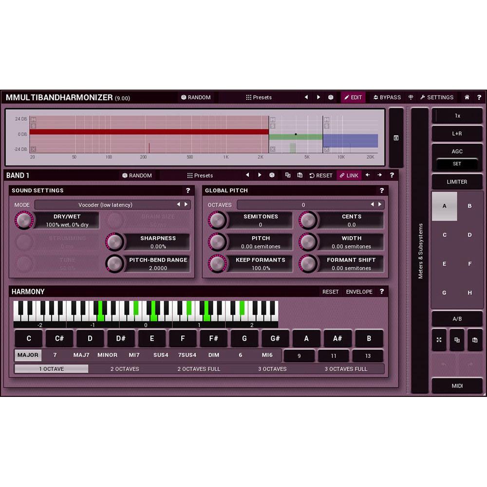 MeldaProduction MMultiBandHarmonizer - Pitch Shifting Multi-Voice Harmonizing Plug-In