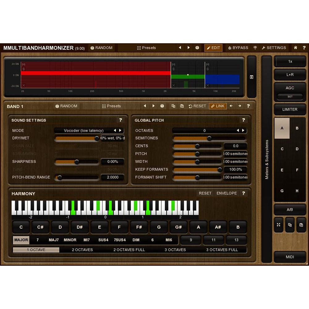 MeldaProduction MMultiBandHarmonizer - Pitch Shifting Multi-Voice Harmonizing Plug-In
