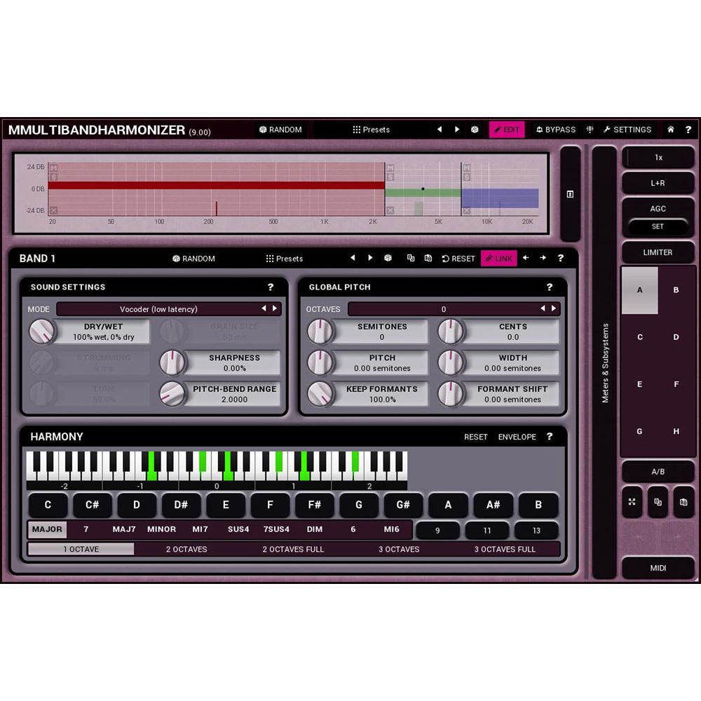 MeldaProduction MMultiBandHarmonizer - Pitch Shifting Multi-Voice Harmonizing Plug-In
