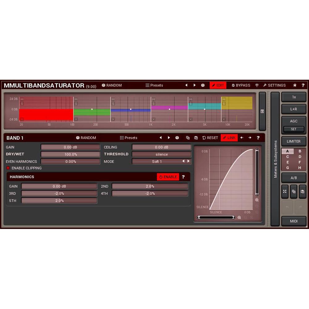MeldaProduction MMultiBandSaturator - Distortion Harmonic Generater Plug-In