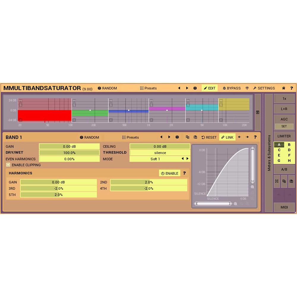 MeldaProduction MMultiBandSaturator - Distortion Harmonic Generater Plug-In