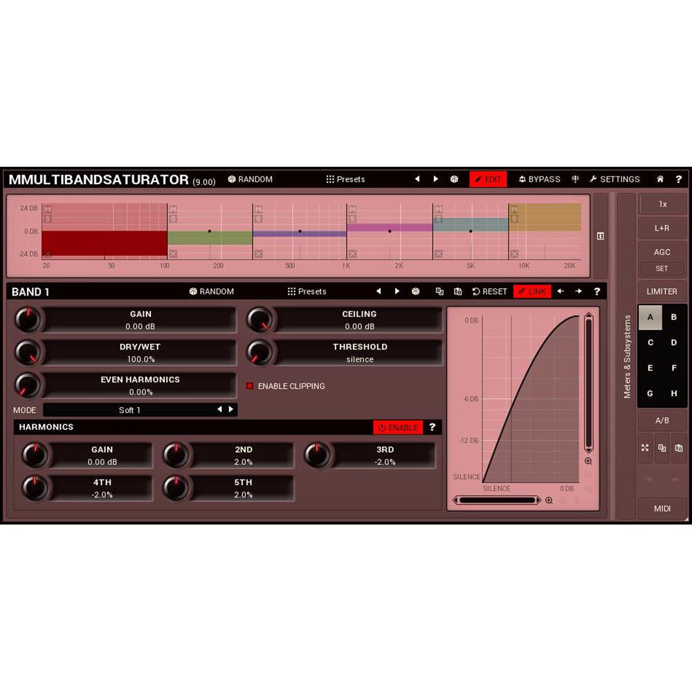 MeldaProduction MMultiBandSaturator - Distortion Harmonic Generater Plug-In