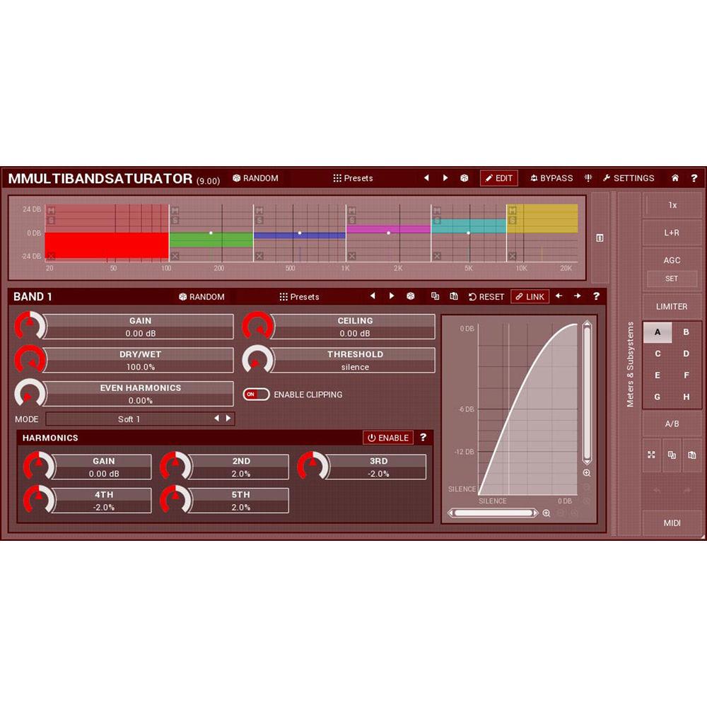 MeldaProduction MMultiBandSaturator - Distortion Harmonic Generater Plug-In