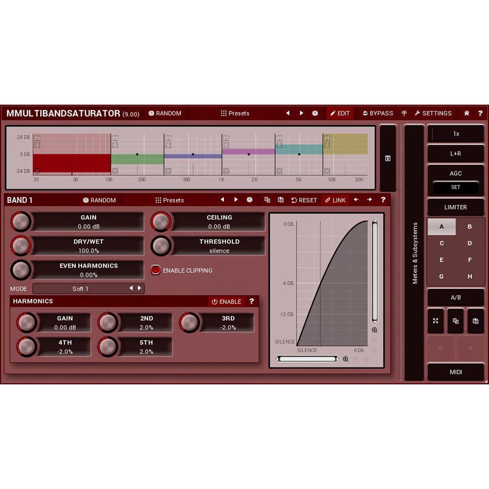 MeldaProduction MMultiBandSaturator - Distortion Harmonic Generater Plug-In