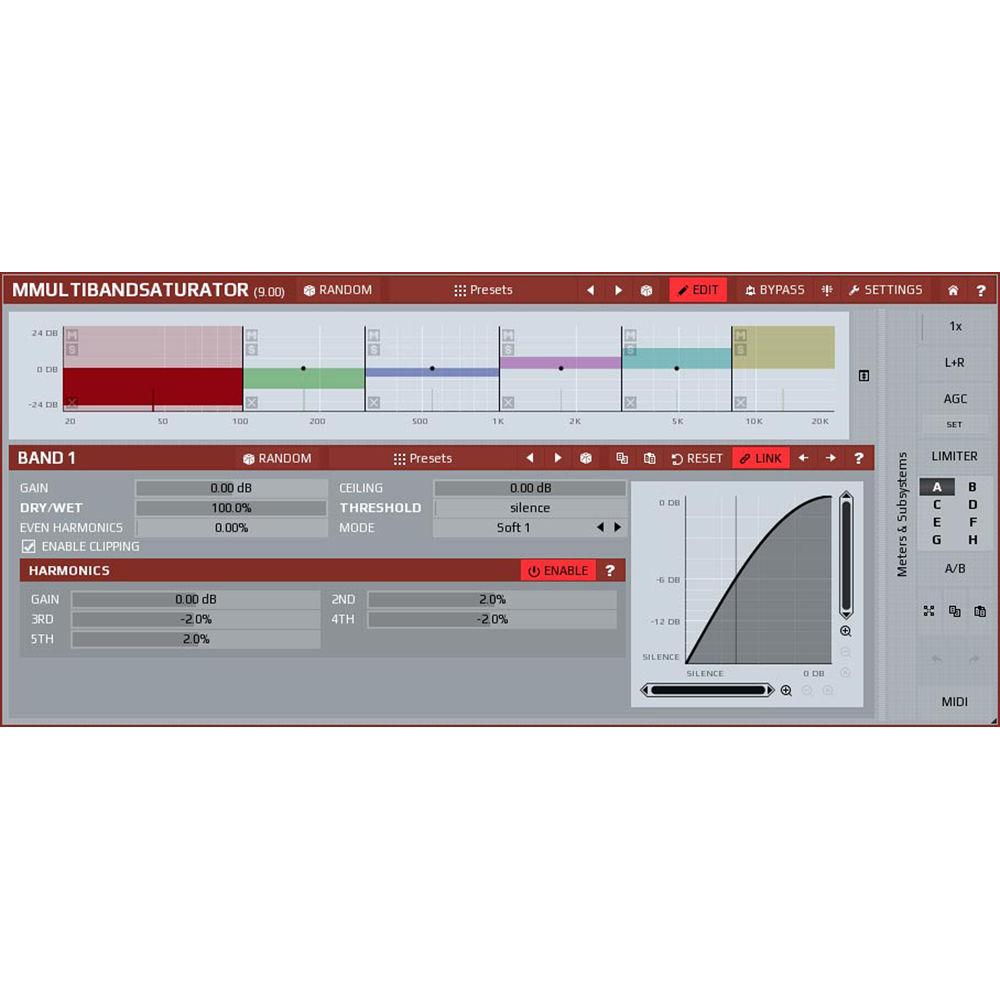 MeldaProduction MMultiBandSaturator - Distortion Harmonic Generater Plug-In