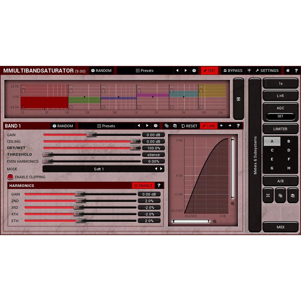 MeldaProduction MMultiBandSaturator - Distortion Harmonic Generater Plug-In