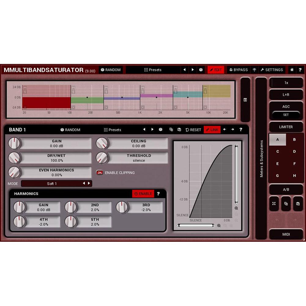 MeldaProduction MMultiBandSaturator - Distortion Harmonic Generater Plug-In