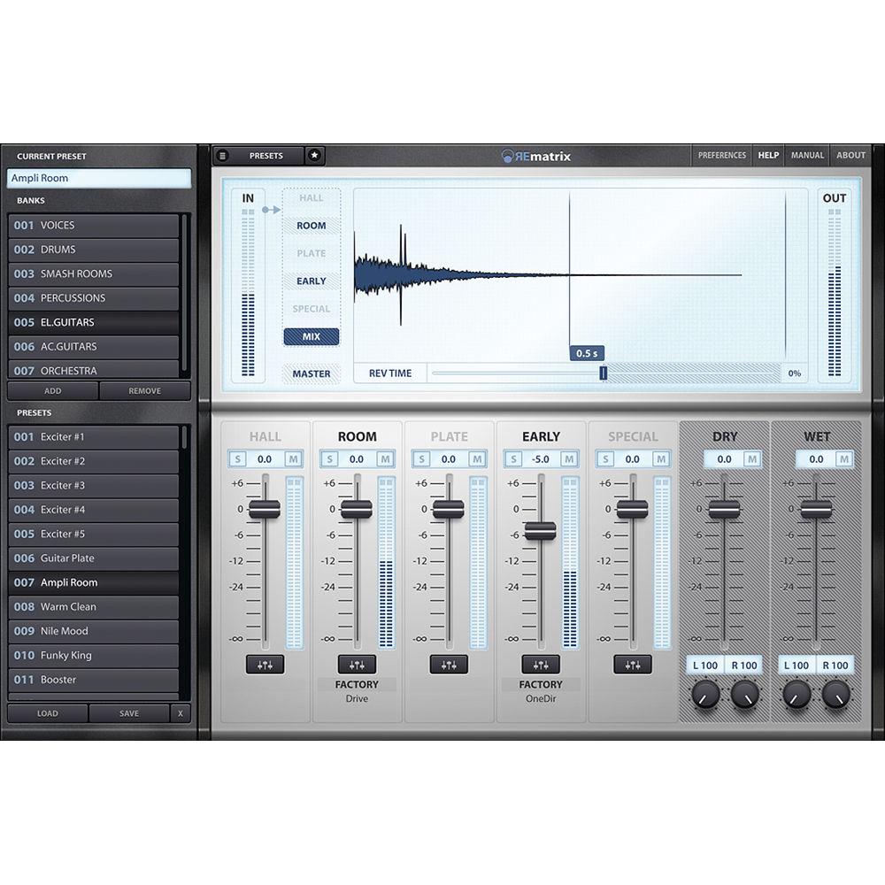 Overloud Factory for REmatrix - Convolution Reverb Player and Impulse Responses