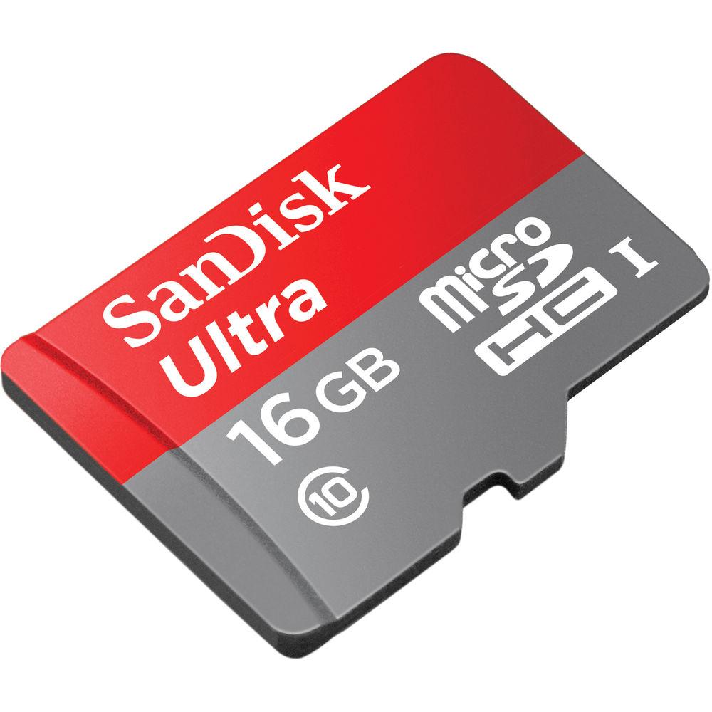 SanDisk 16GB Ultra UHS-I microSDHC Memory Card