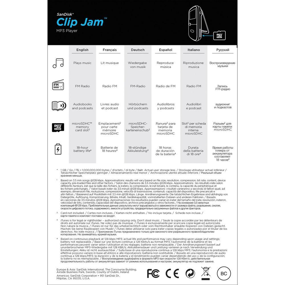 SanDisk 8GB Clip Jam MP3 Player