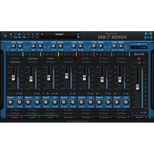 Blue Cat Audio MB-7 Mixer Multiband Mixing Console and VST AU Host Plug-In