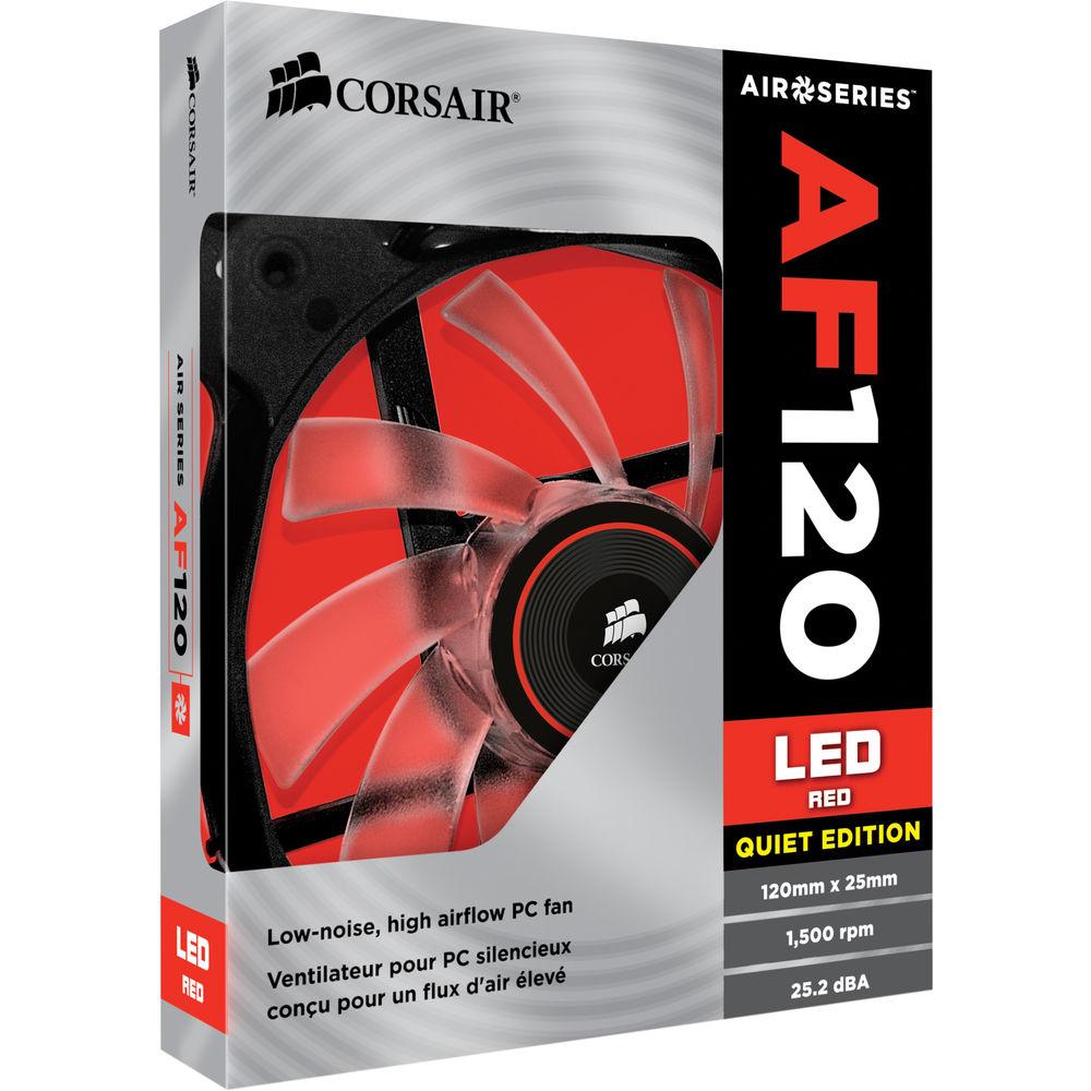Corsair Air Series AF120 LED Red Quiet Edition High Airflow 120 mm Fan