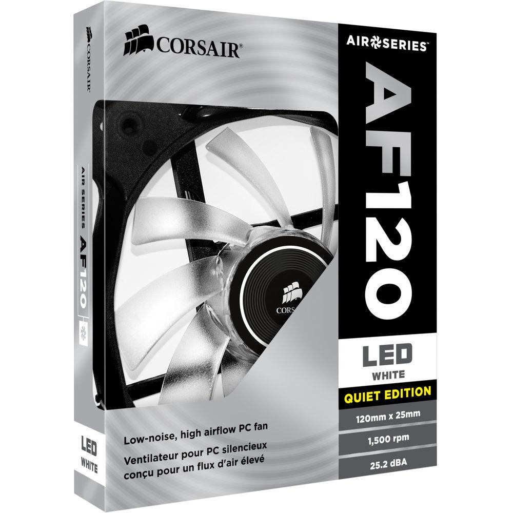 Corsair Air Series AF120 LED White Quiet Edition High Airflow 120 mm Fan