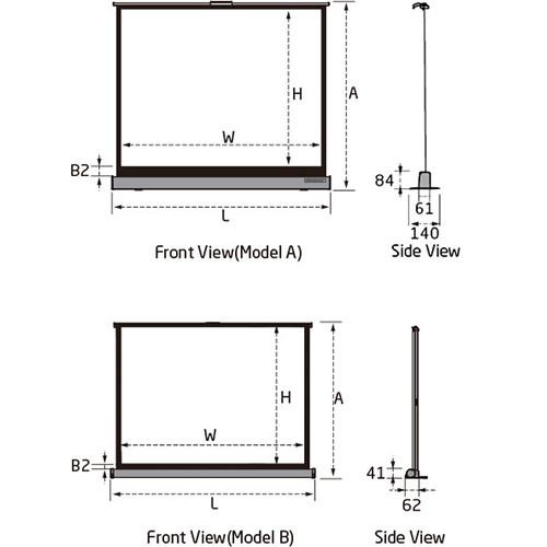 GrandView PT-UW040VWM4B U-Work 24 x 32" Table-Top Projection Screen