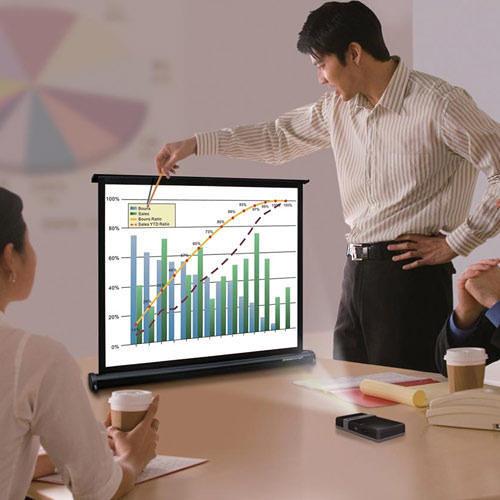 GrandView PT-UW040VWM4B U-Work 24 x 32" Table-Top Projection Screen