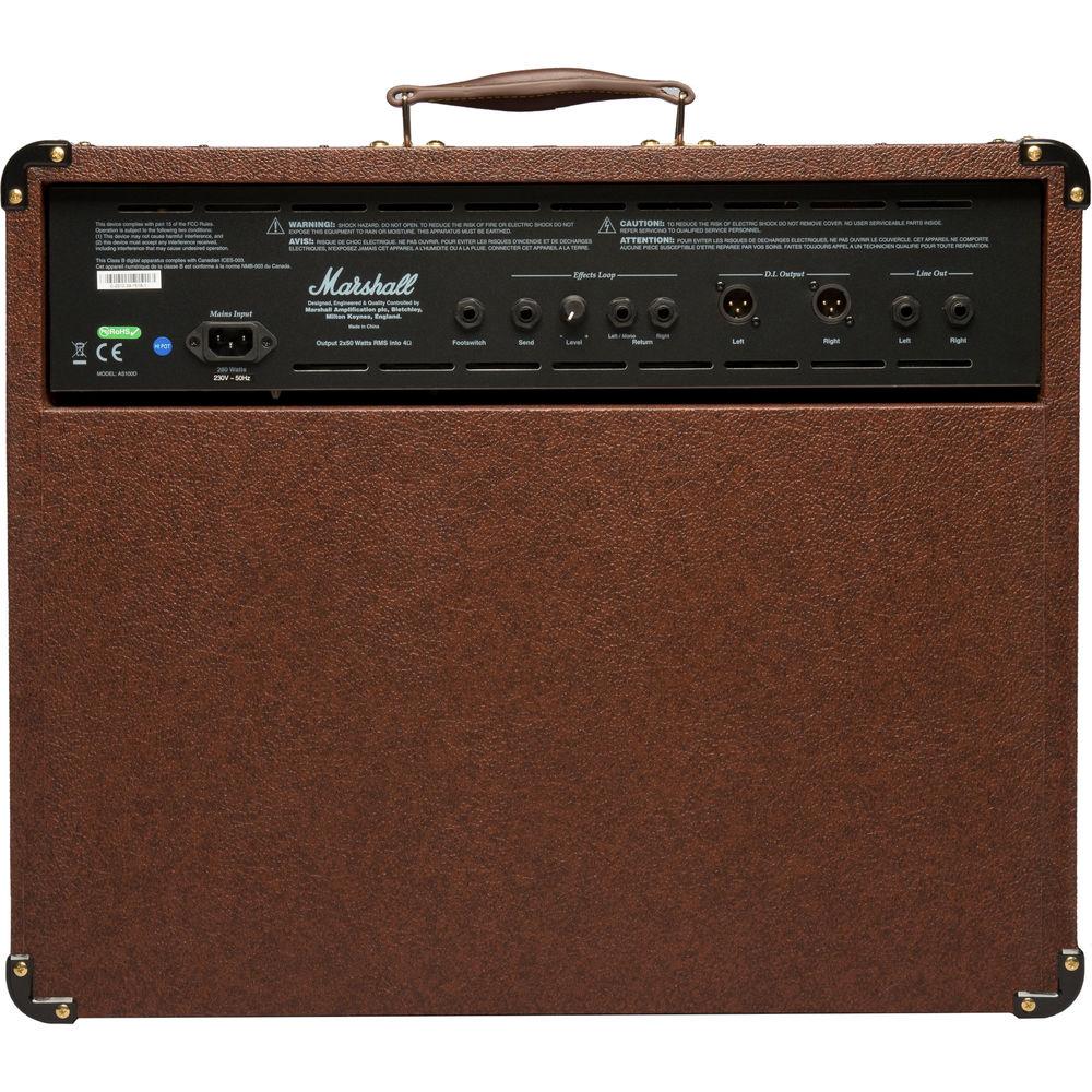 Marshall Amplification AS100D 100W 4-Channel 2x8 Acoustic Guitar Combo Amplifier with Digital Effects