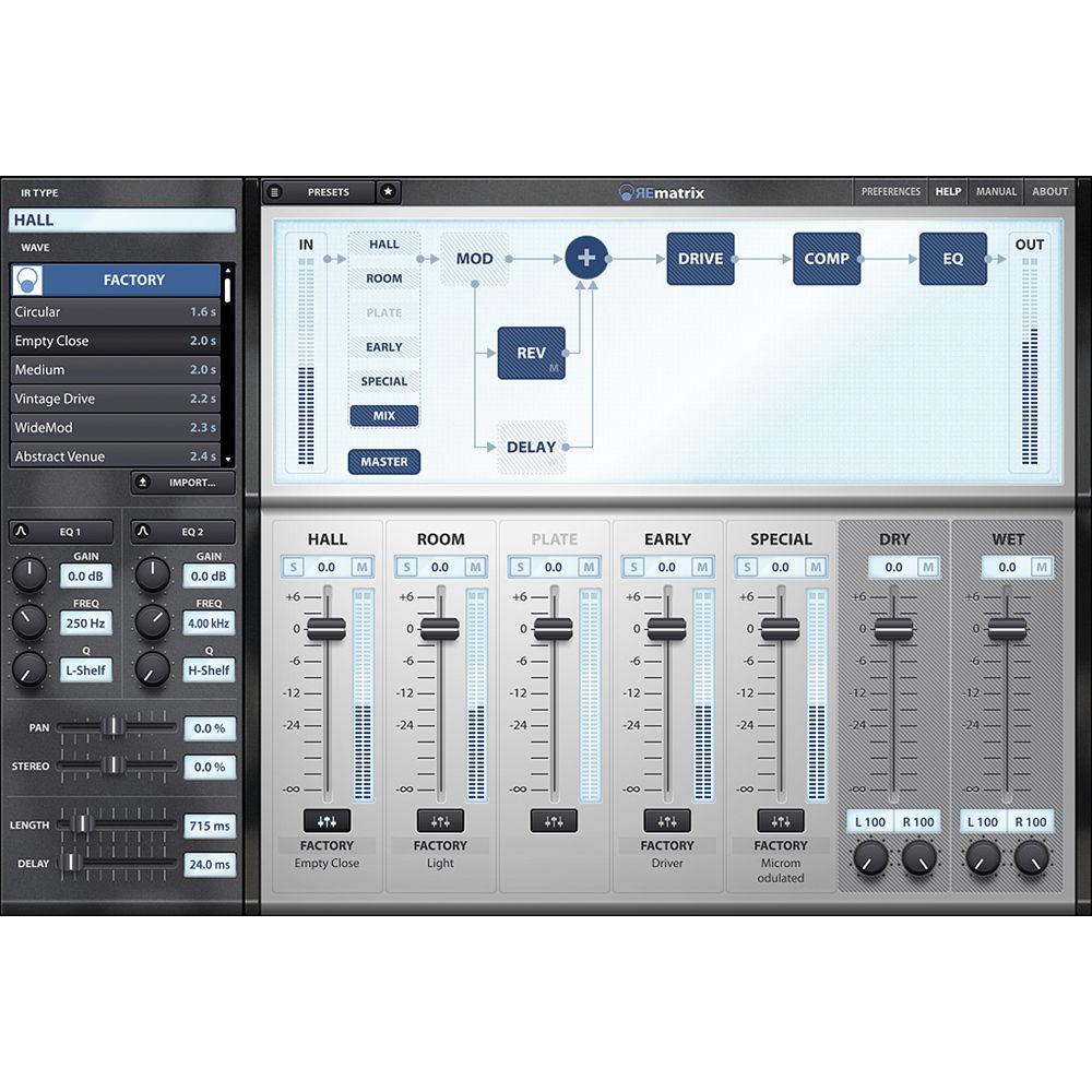 Overloud REmatrix - Multi Layer Convolution Reverb