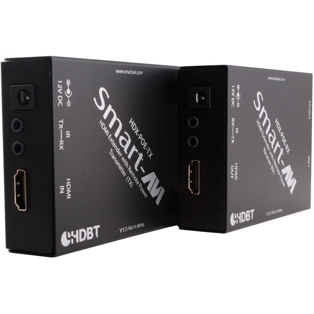 Smart-AVI HDX-POES HDMI, IR, and Power Extender over Single Cat-5e 6 Cable