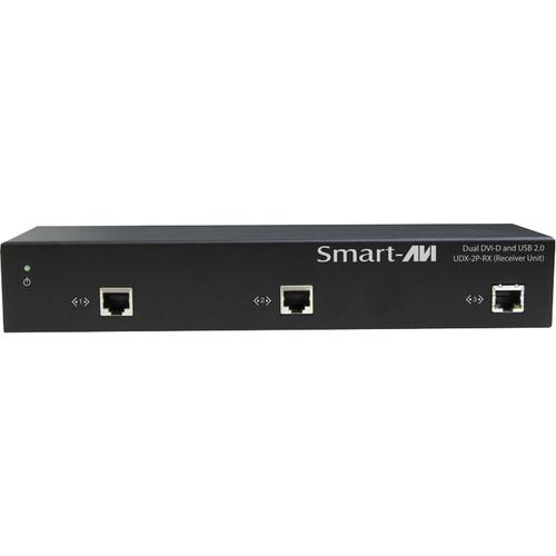 Smart-AVI UDX-2PRXS Dual DVI-D and USB 2.0 Extender Receiver over Three CAT5 Cables