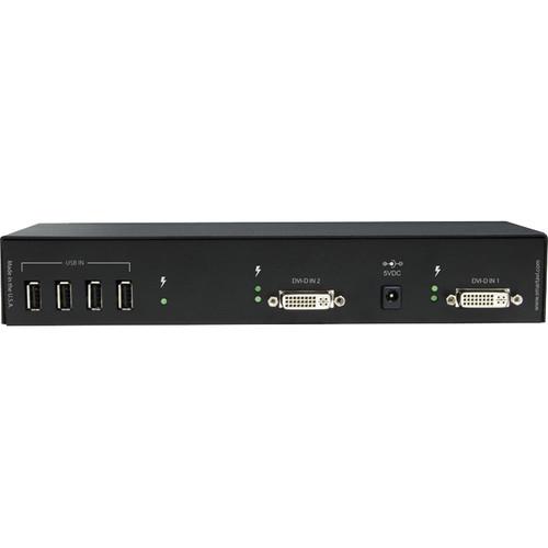 Smart-AVI UDX-2PRXS Dual DVI-D and USB 2.0 Extender Receiver over Three CAT5 Cables
