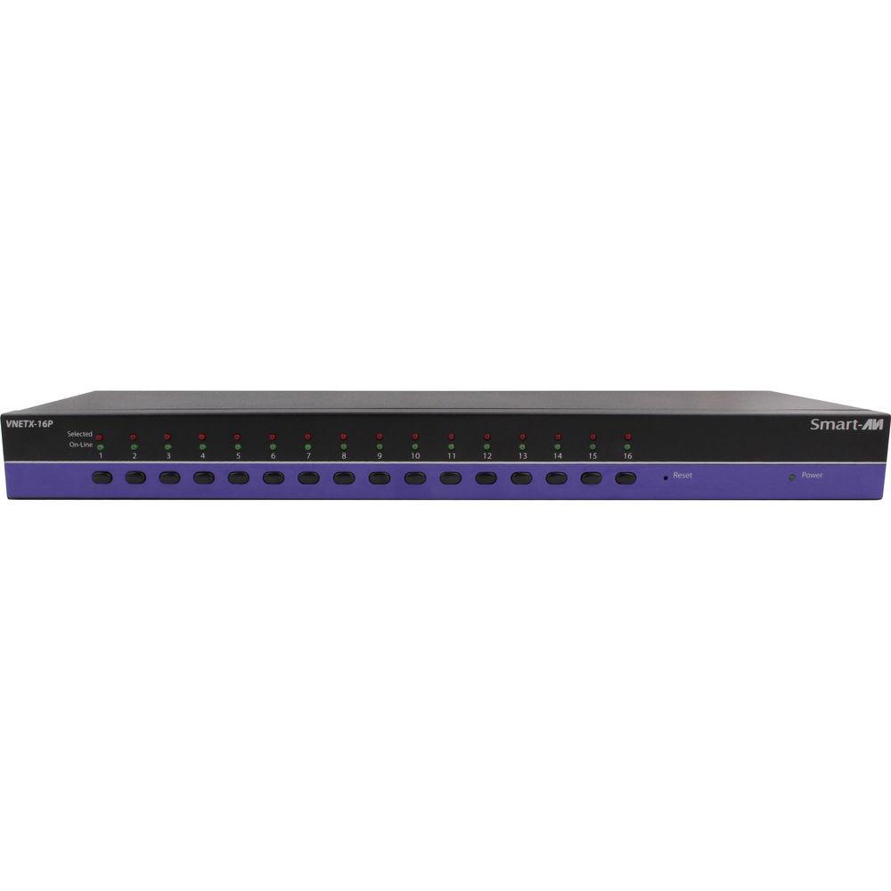 Smart-AVI VNETX-16P 16-port USB and WUXGA KVM Over Cat5 Switch