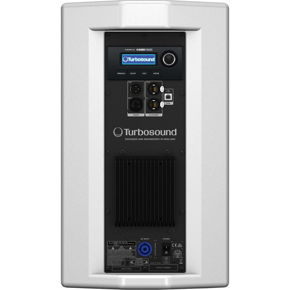 Turbosound NuQ82-AN-WH 600W 2-Way 8" Full-Range Powered Loudspeaker with KLARK TEKNIK DSP Technology and ULTRANET Networking