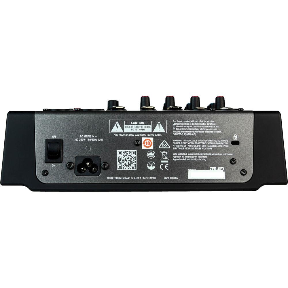 Allen & Heath ZED-6FX Compact Analog Mixer
