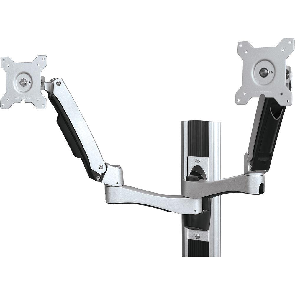 Balt HG Wall Mount Workstation with CPU Holder and Additional Monitor Arm