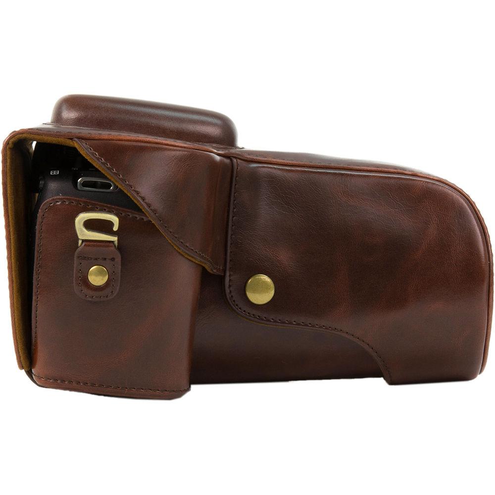 MegaGear Ever Ready PU Leather Case for Canon T6, T5i, T4i with 18-55, 18-135mm Lens