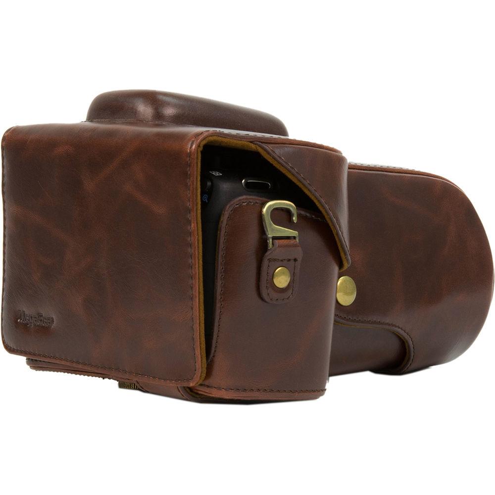 MegaGear Ever Ready PU Leather Case for Canon T6, T5i, T4i with 18-55, 18-135mm Lens