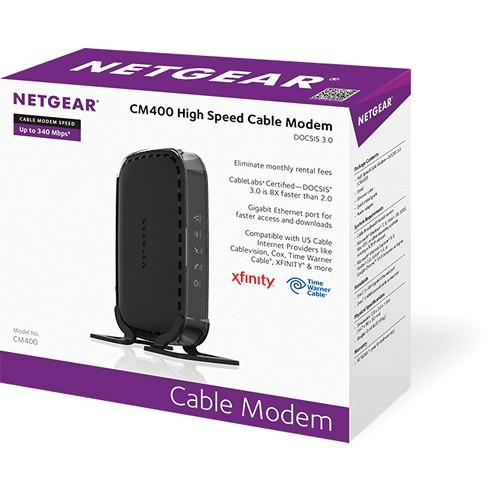 Netgear CM400 DOCSIS 3.0 High Speed Cable Modem, Netgear, CM400, DOCSIS, 3.0, High, Speed, Cable, Modem