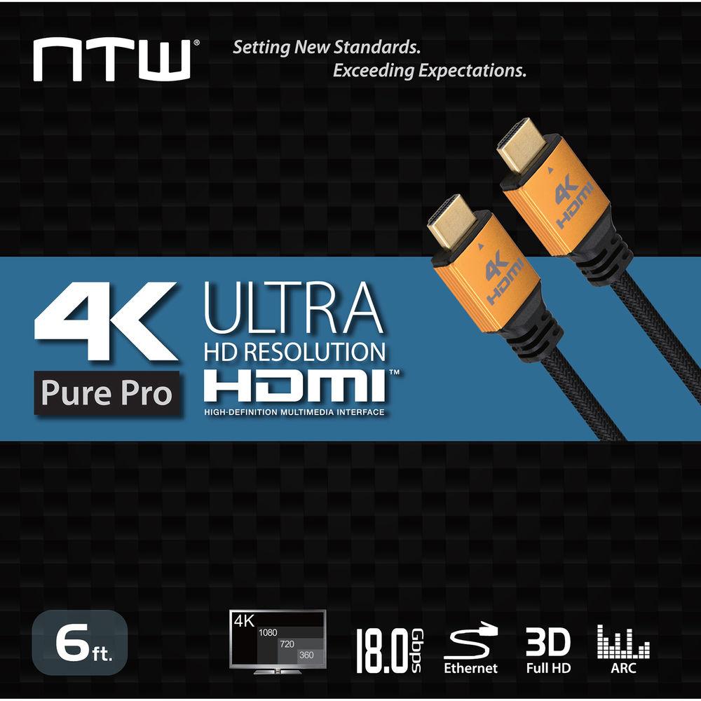 NTW Ultra HD PURE PRO High-Speed HDMI Cable with Ethernet
