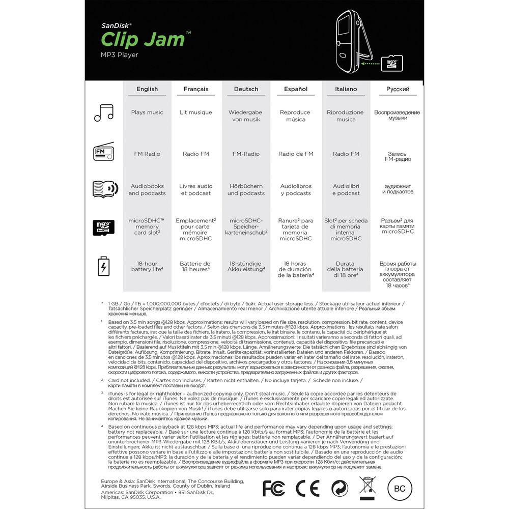 SanDisk 8GB Clip Jam MP3 Player