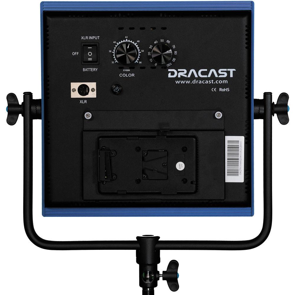 Dracast LED1000 Pro Daylight LED 3-Light Kit with Gold Mount Battery Plates and Stands