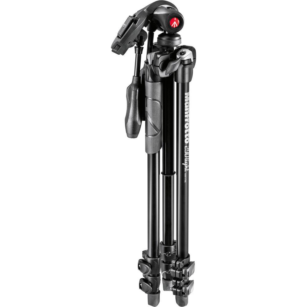 Manfrotto MK290LTA3-3WUS 290 Light Aluminum Tripod with 3-Way Pan Tilt Head
