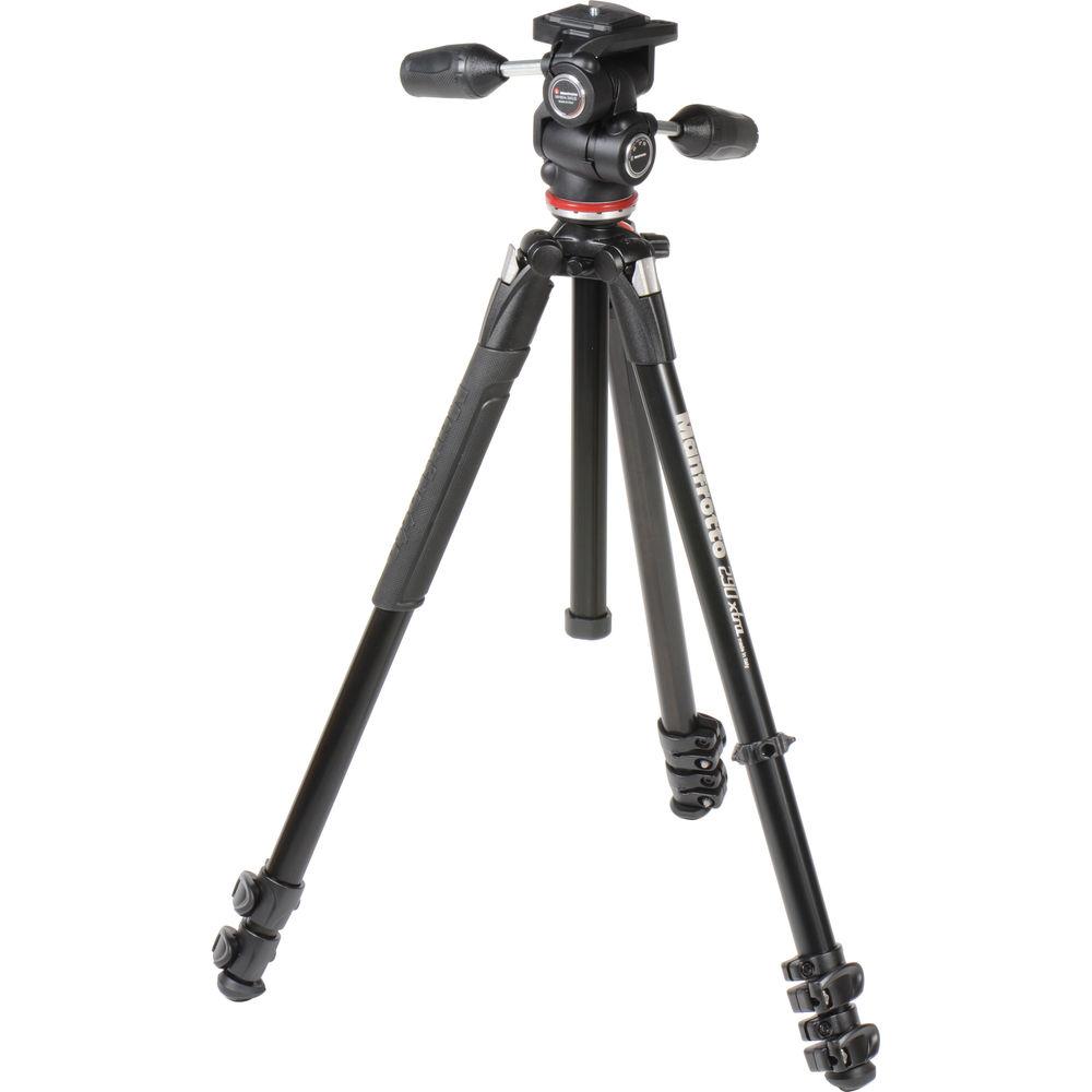 Manfrotto MK290XTA3-3WUS 290 Xtra Aluminum Tripod with 804 3-Way Pan Tilt Head