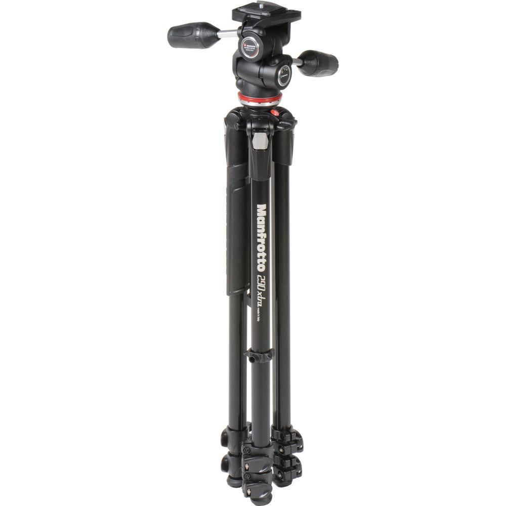 Manfrotto MK290XTA3-3WUS 290 Xtra Aluminum Tripod with 804 3-Way Pan Tilt Head