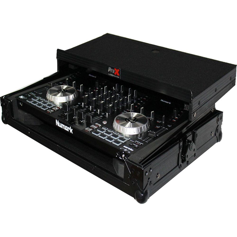 ProX Flight Case for Numark NV NVII Controller with Laptop Shelf