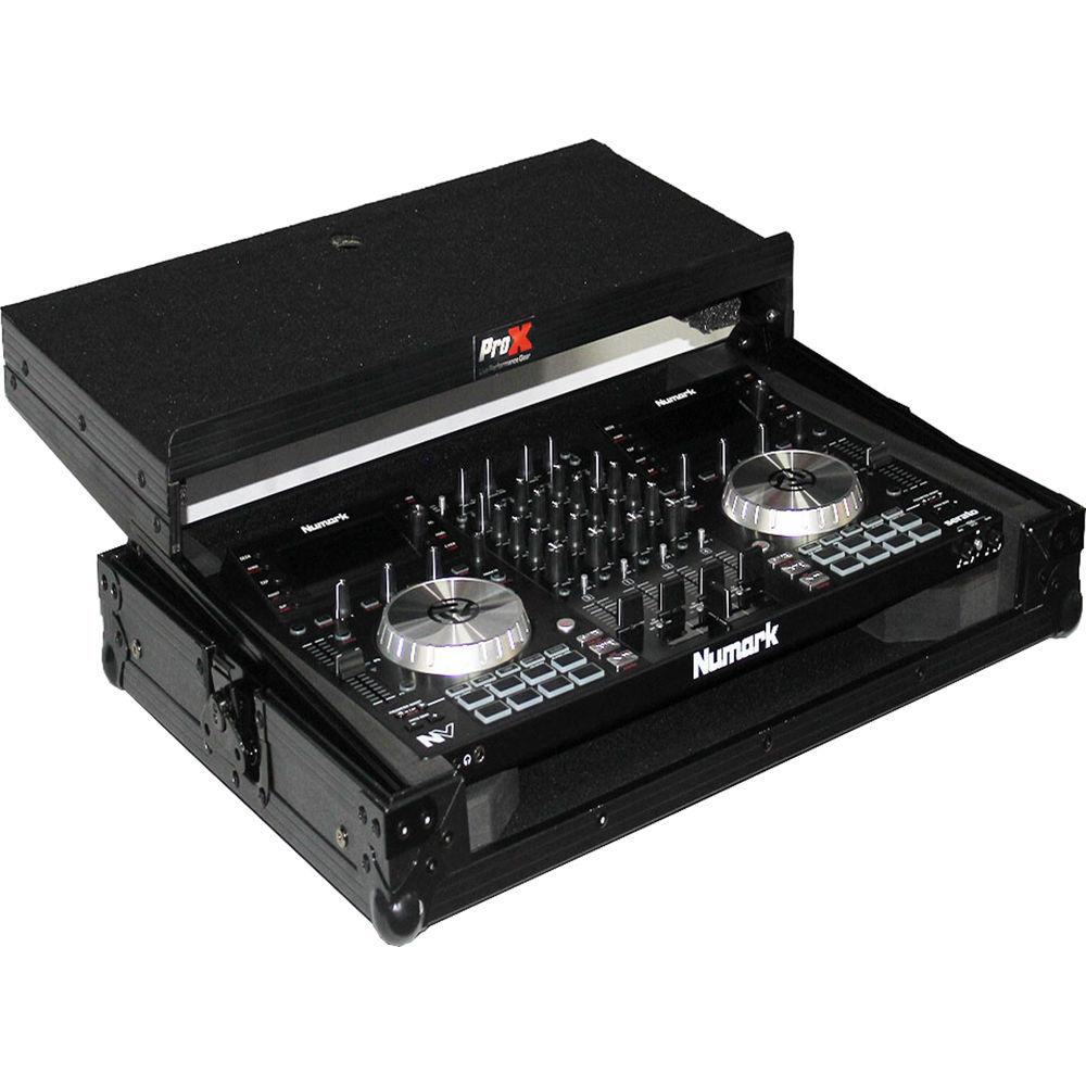 ProX Flight Case for Numark NV NVII Controller with Laptop Shelf
