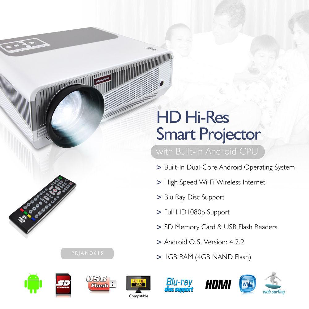 Pyle Pro PRJAND615 3000-Lumen HD LCD Projector